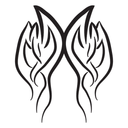 Resumen de trazo de telas a rayas de fuego tribal Diseño PNG
