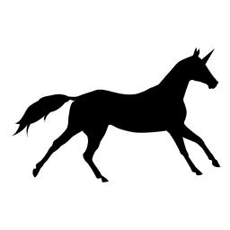 Animal de silhueta de unicórnio correndo Desenho PNG