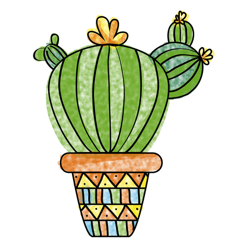Hand drawn watercolor multiple cactus pot png Hand drawn watercolor multiple cactus pot png