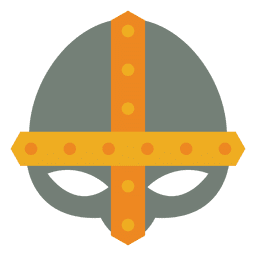 Casco plano guerra vikingo Diseño PNG