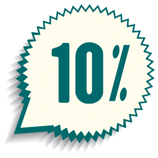 10 % Rabatt-Sprechblase PNG-Design