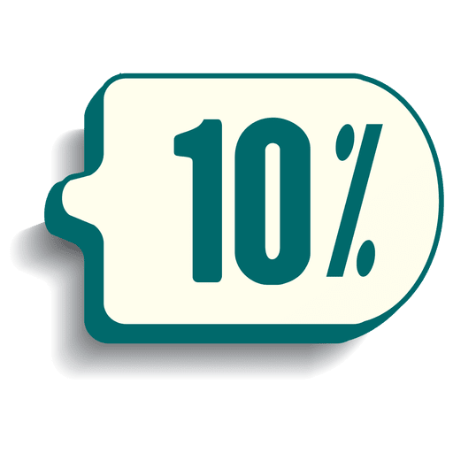 10% discount badge PNG Design