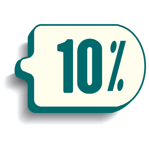 insignia de 10% de descuento Diseño PNG