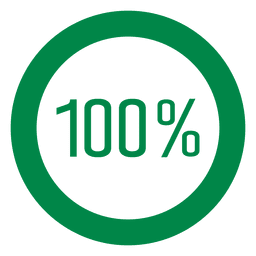 Gráfico circular del 100 por ciento Diseño PNG