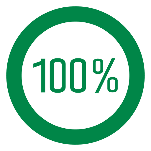 100 percent circle graph PNG Design