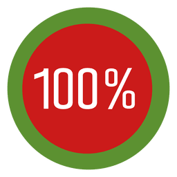 100 por cento da etiqueta de progresso do círculo Desenho PNG