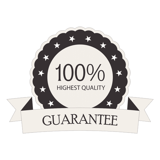 100 percent guarantee retro seal PNG Design