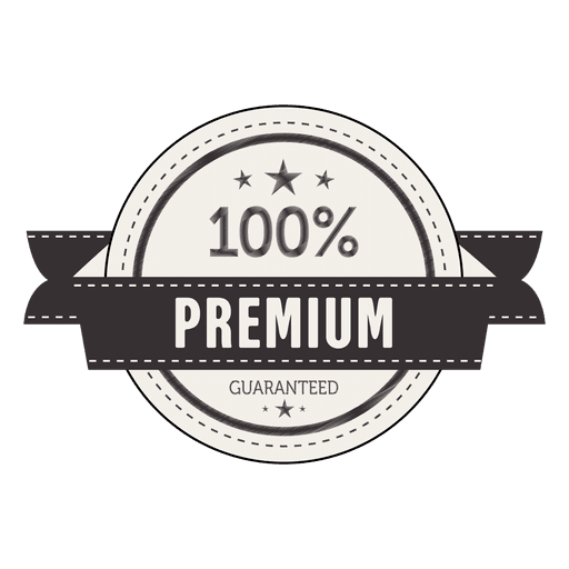Etiqueta de insignia 100% premium Diseño PNG