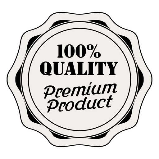100 percent premium quality label PNG Design