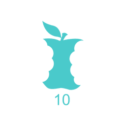 10 Prozent aßen Apfel PNG-Design