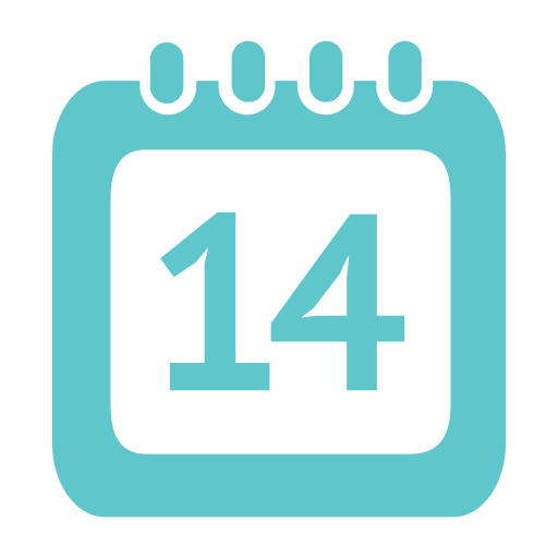 14. Tag Kalendersymbol PNG-Design