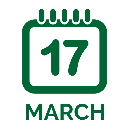 17 March St Patrick Calendar PNG SVG Design For T Shirts