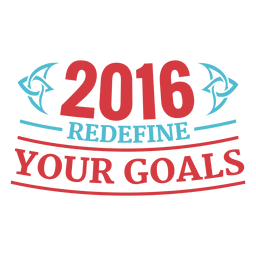 Distintivo motivacional de ano novo de 2016 Transparent PNG