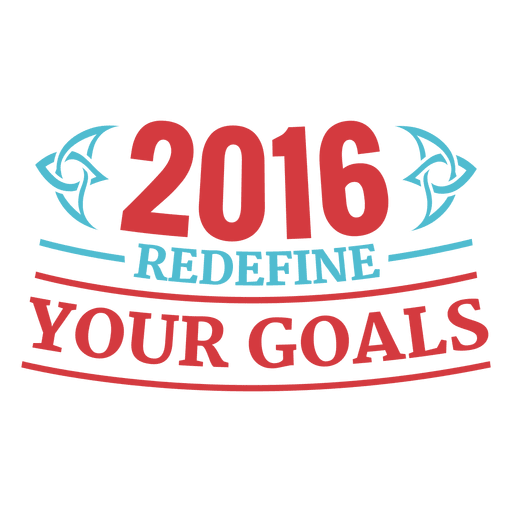 2016 motivational new year badge PNG Design