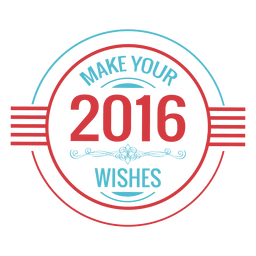 Insignia de deseos de año nuevo 2016 Diseño PNG Transparent PNG