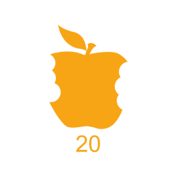 20 percent eaten apple PNG Design Transparent PNG