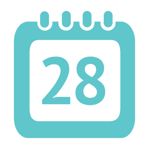 28th day calendar icon PNG Design