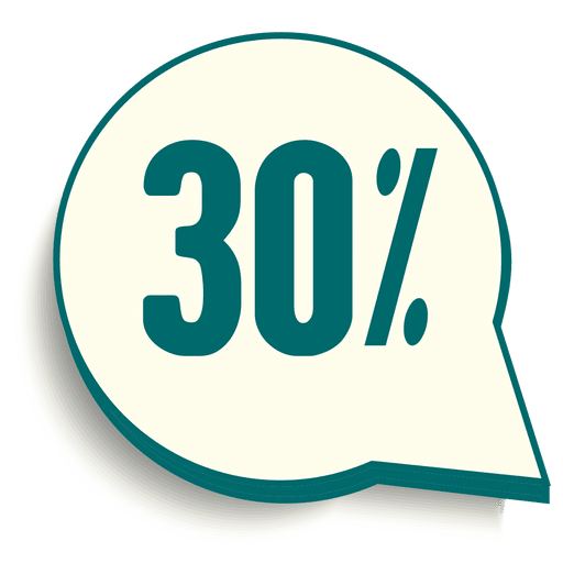 30% discount speech bubble