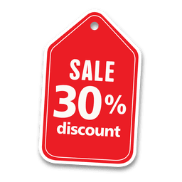 30 por ciento de descuento etiqueta de venta Diseño PNG