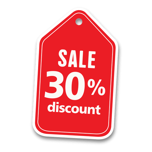30 percent discount sale tag PNG Design