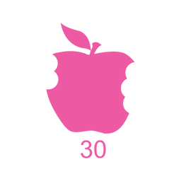 30 percent eaten apple PNG Design