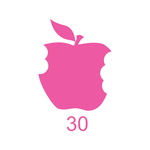 30 Prozent aßen Apfel PNG-Design