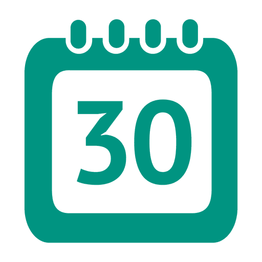 30th day calendar icon PNG Design