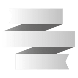 3 folds origami banner PNG Design