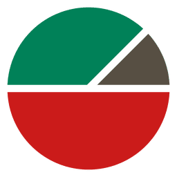 Gráfico de pizza de 3 partes de chirstmas Desenho PNG