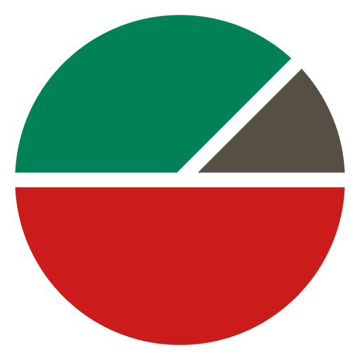 3 part chirstmas pie chart PNG Design