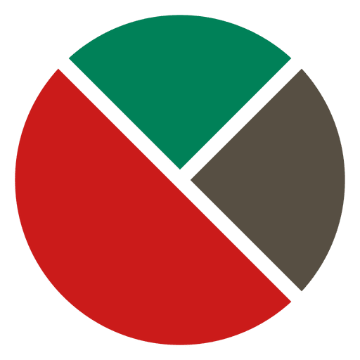 3 part pie chart PNG Design