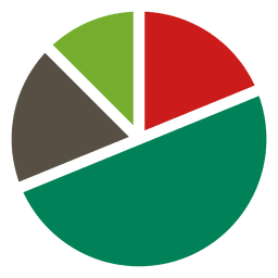 4-teiliges Weihnachts-Tortendiagramm PNG-Design