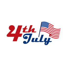 4 de julio logo usa Diseño PNG