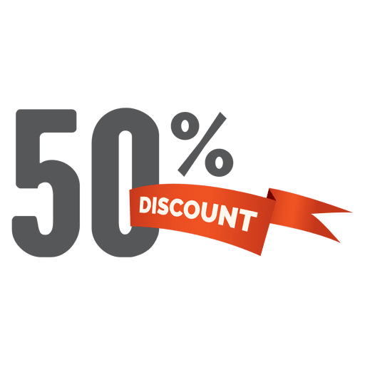50 percent discount sale tag PNG Design