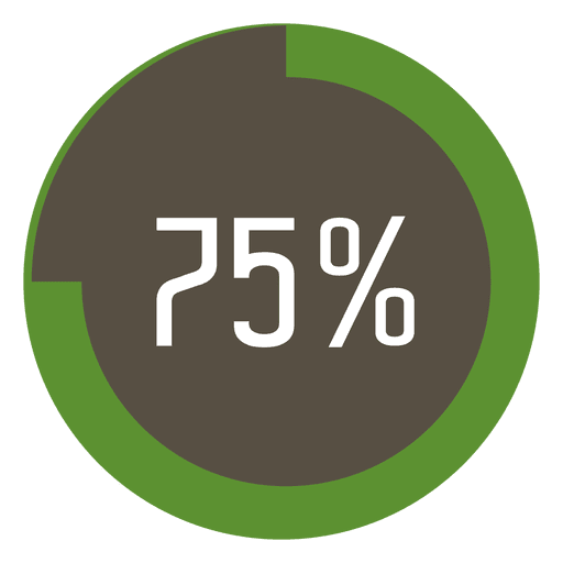 75 Percent Progress Circle Transparent Png Svg Vector File