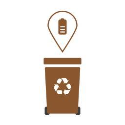 Brown reciclaje basura pilas.svg Diseño PNG