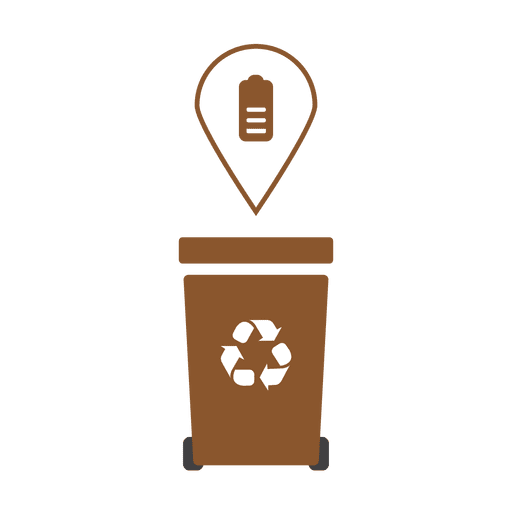 Brown recycling trash batteries.svg PNG Design