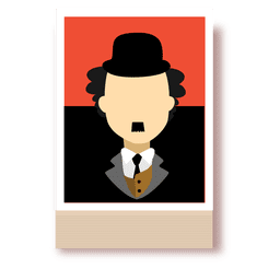 Charles chaplin cartoon character PNG Design