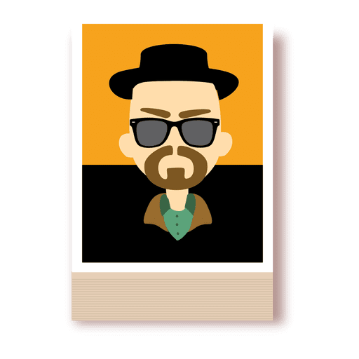 Personaje de dibujos animados de walter white Diseño PNG