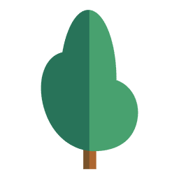 Abstract oval tree icon