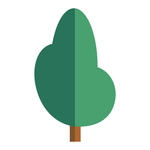 Icono de árbol ovalado abstracto Diseño PNG