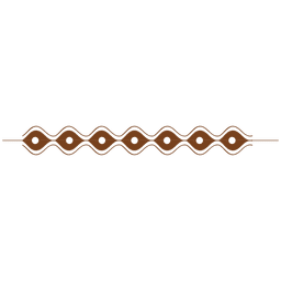 Decoração de borda ondulada abstrata Desenho PNG