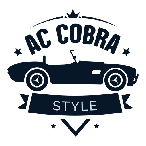 Ac Cobra Retro-Label PNG-Design