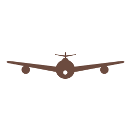 Airplane flat silhouette icon