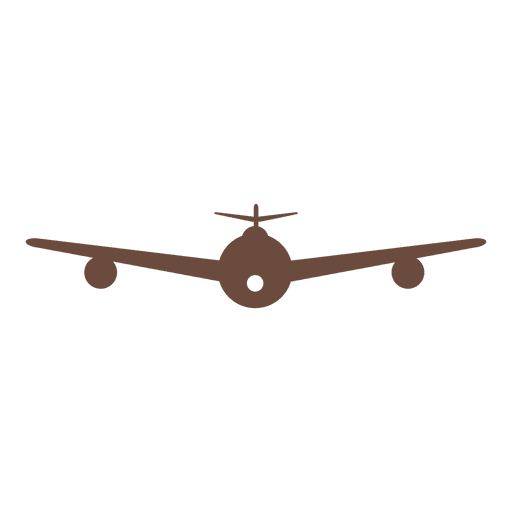 Airplane flat silhouette icon