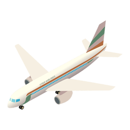 Icono de envío de avión Diseño PNG