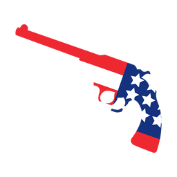 Amerika Flagge drucken Pistole PNG-Design