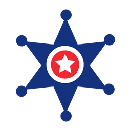 Estrela impressa da bandeira da América Desenho PNG