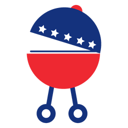 Estufa de barbacoa con estampado America Diseño PNG