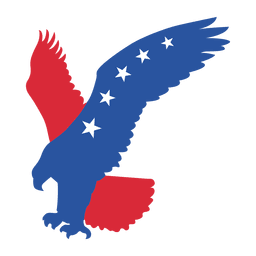 Águia estampada da bandeira americana Desenho PNG